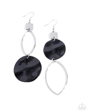 Paparazzi Obsessive Ostinato - Black Earrings