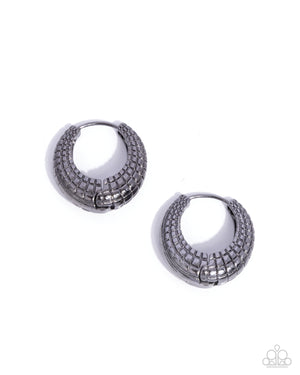 Paparazzi Pattern Permanence - Black Earrings