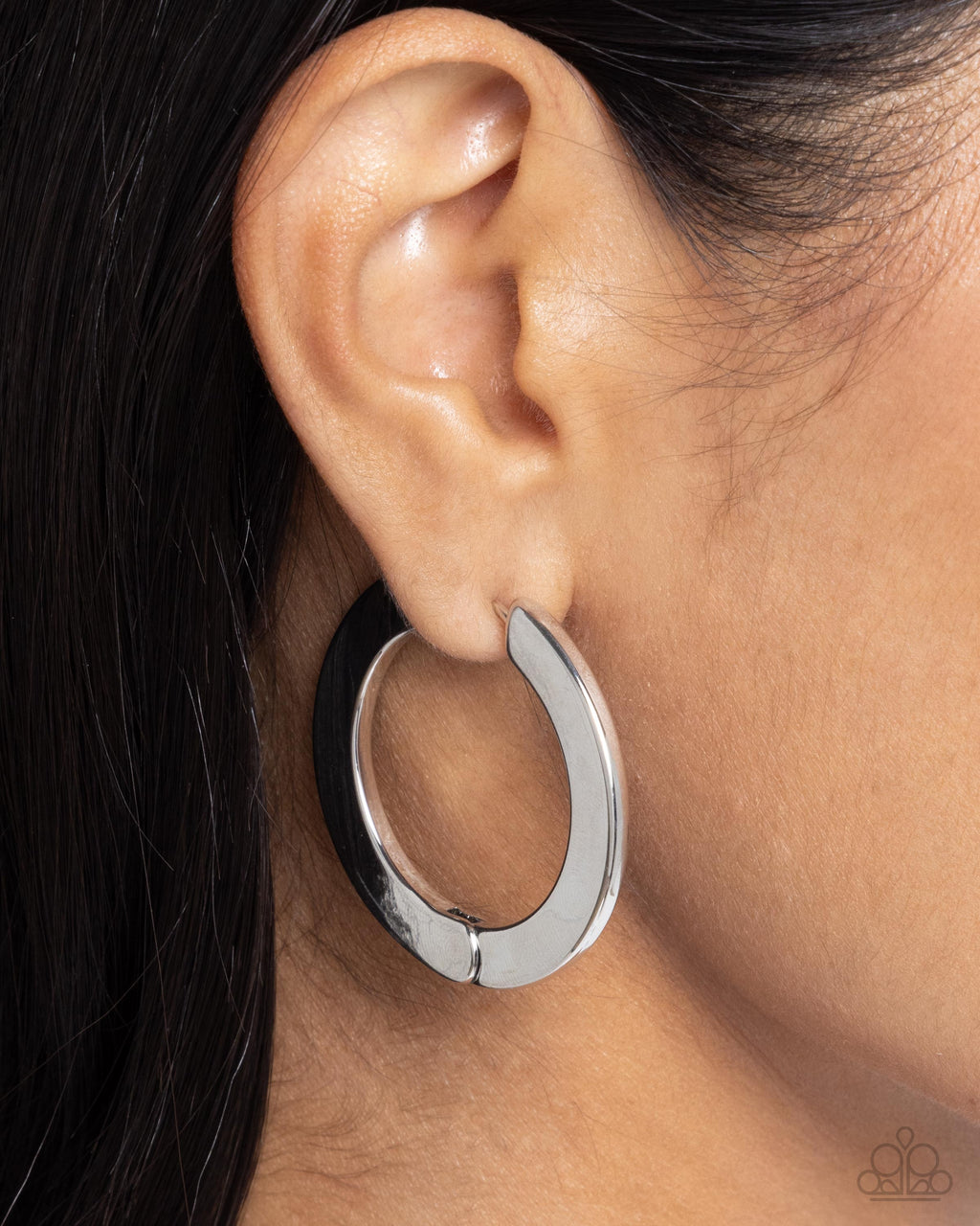 Paparazzi Circling Chariot - Silver Earrings