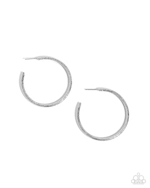 Paparazzi Serious Sass - Silver Earrings