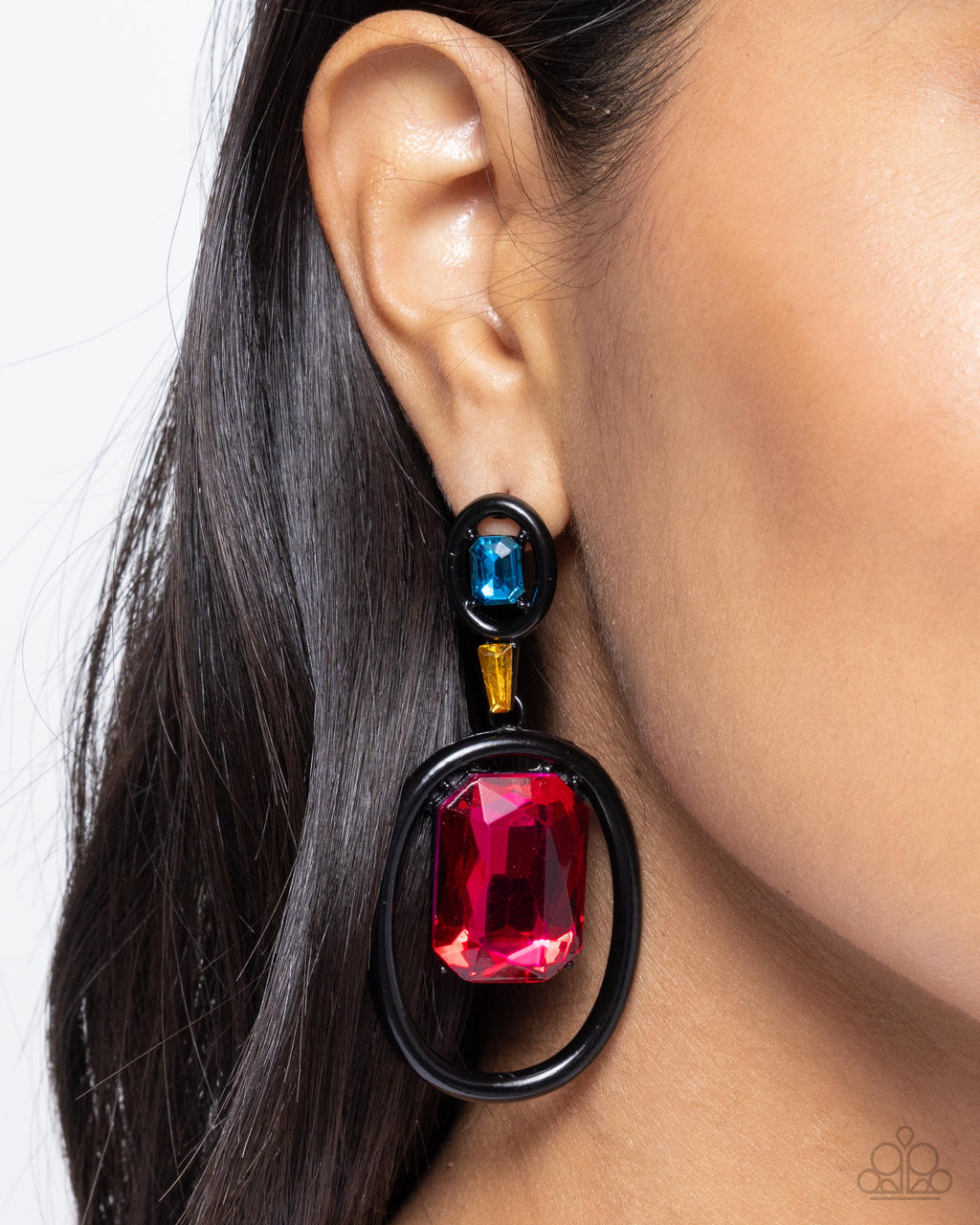 Paparazzi Dipped in Dazzle - Black Earrings