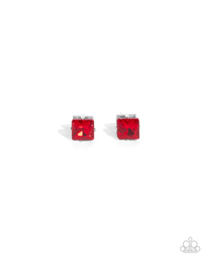 Paparazzi Squared Soprano - Red Earrings