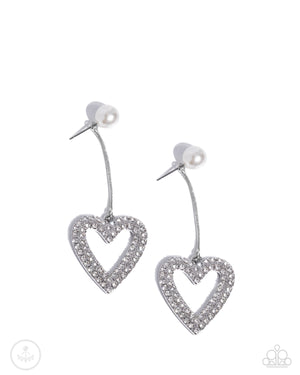 Paparazzi Valentine's Vision - White Earrings