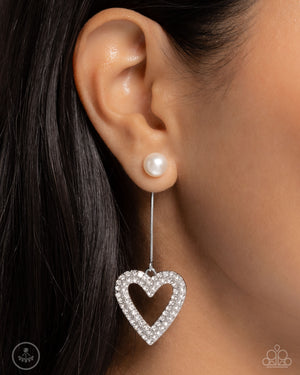 Paparazzi Valentine's Vision - White Earrings