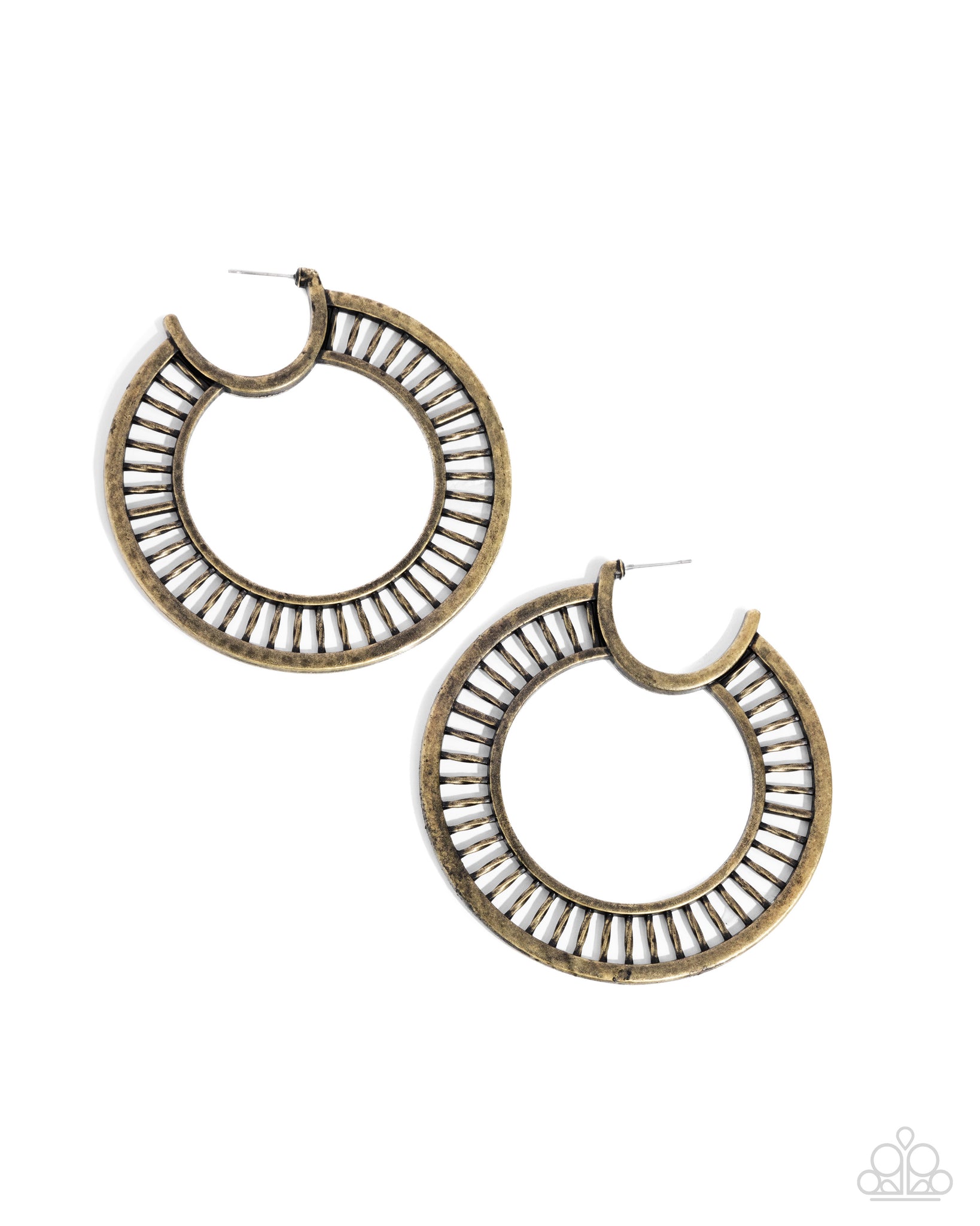Paparazzi Set the Scene - Brass Earrings