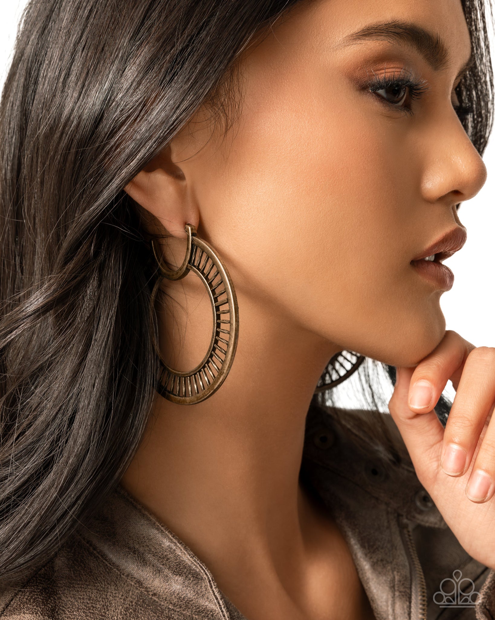 Paparazzi Set the Scene - Brass Earrings