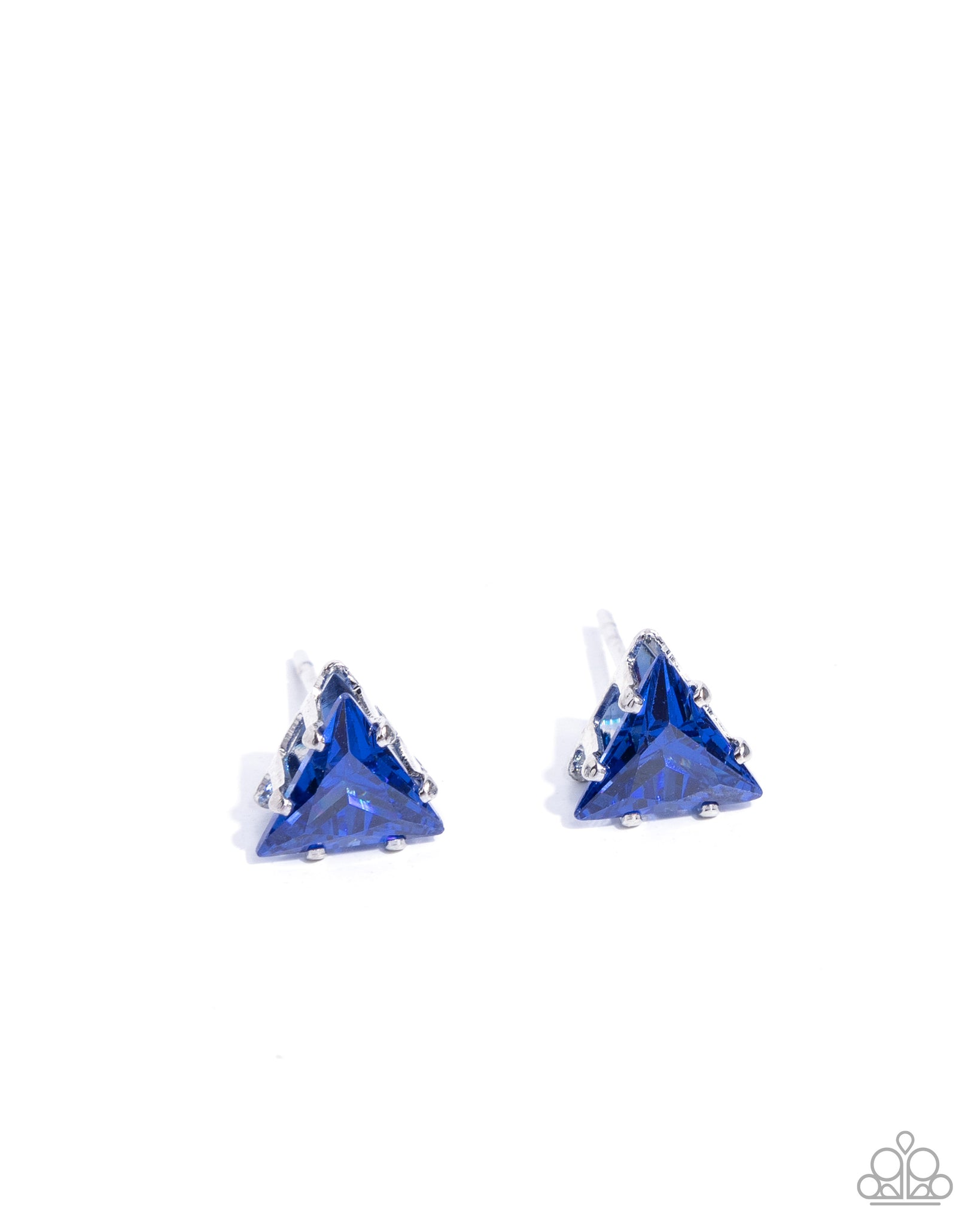 Paparazzi Triangular Twinkle - Blue Earrings