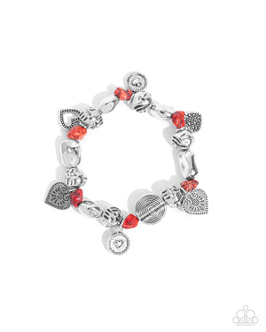 Paparazzi Rustic Rampage - Red Bracelet