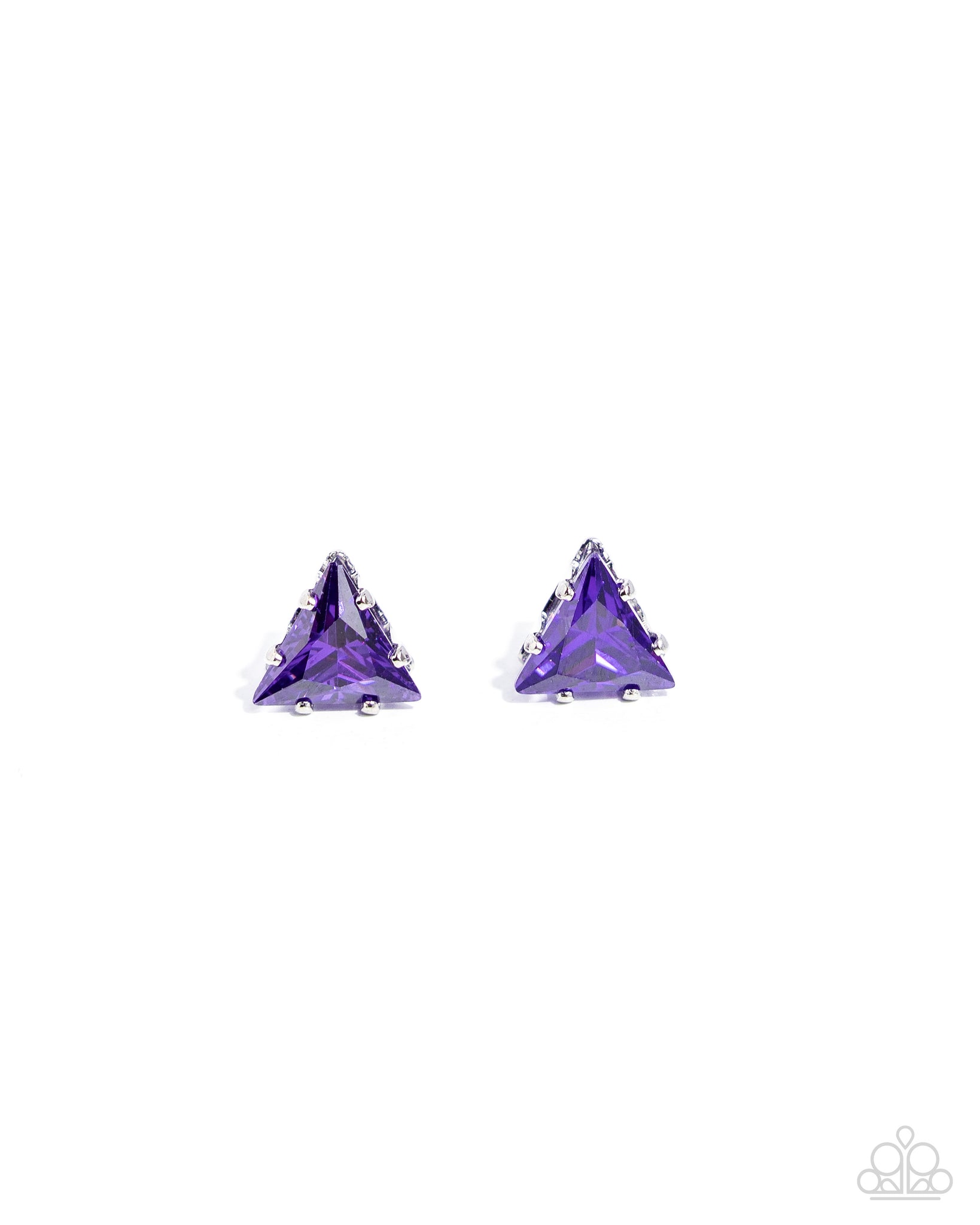 Paparazzi Triangular Twinkle - Purple Earrings