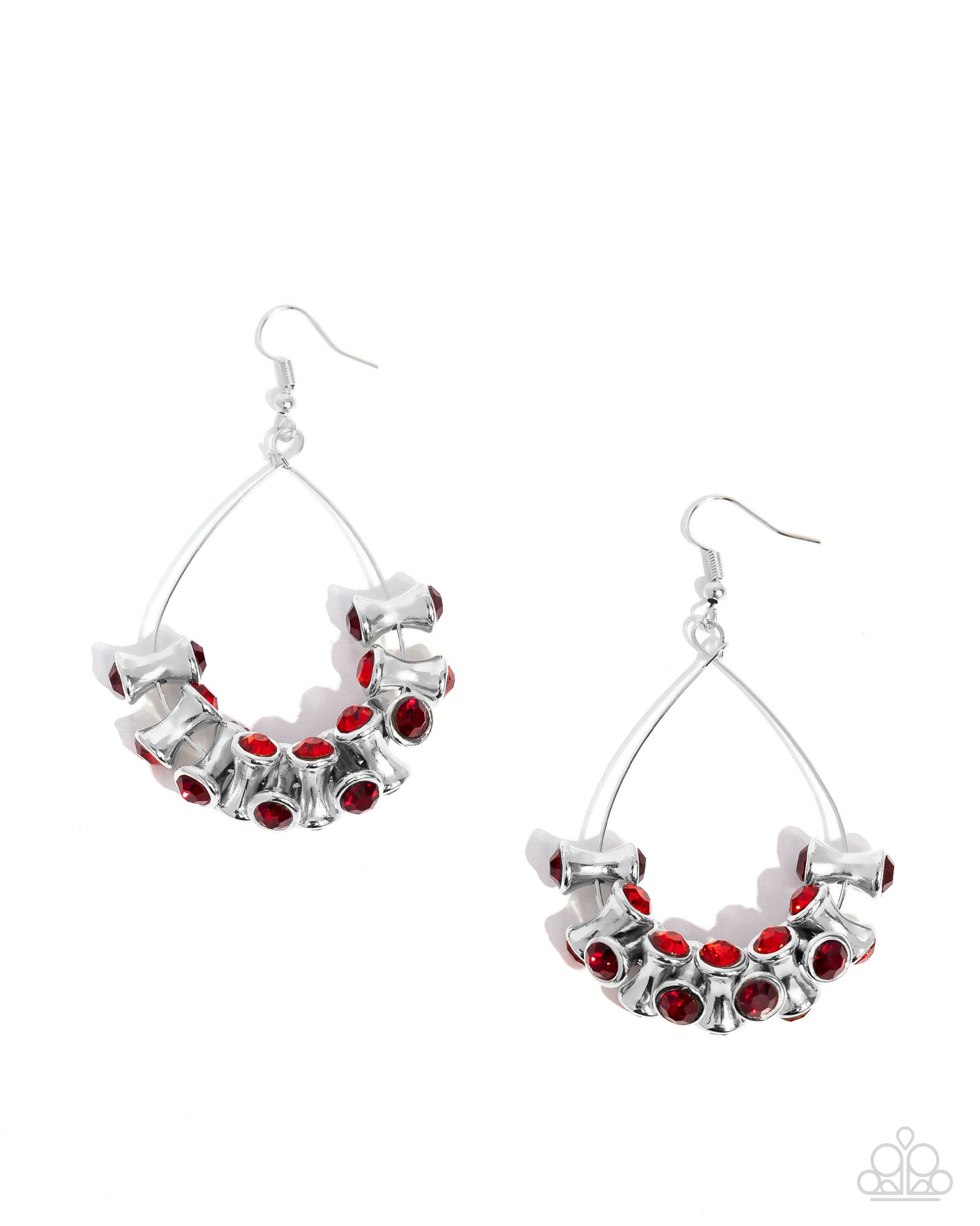 Paparazzi Courageous Chandelier - Red Earrings