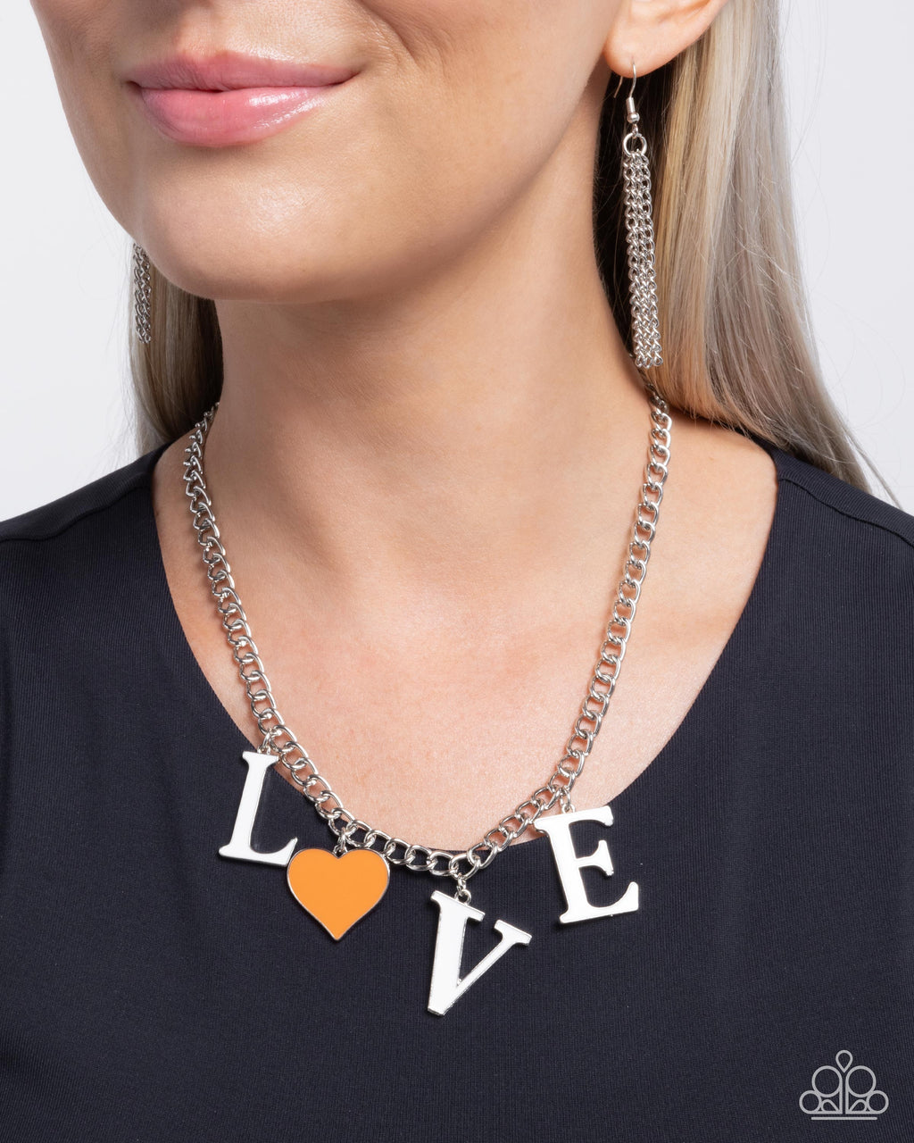 Paparazzi Lovely Lineup - Orange Necklace