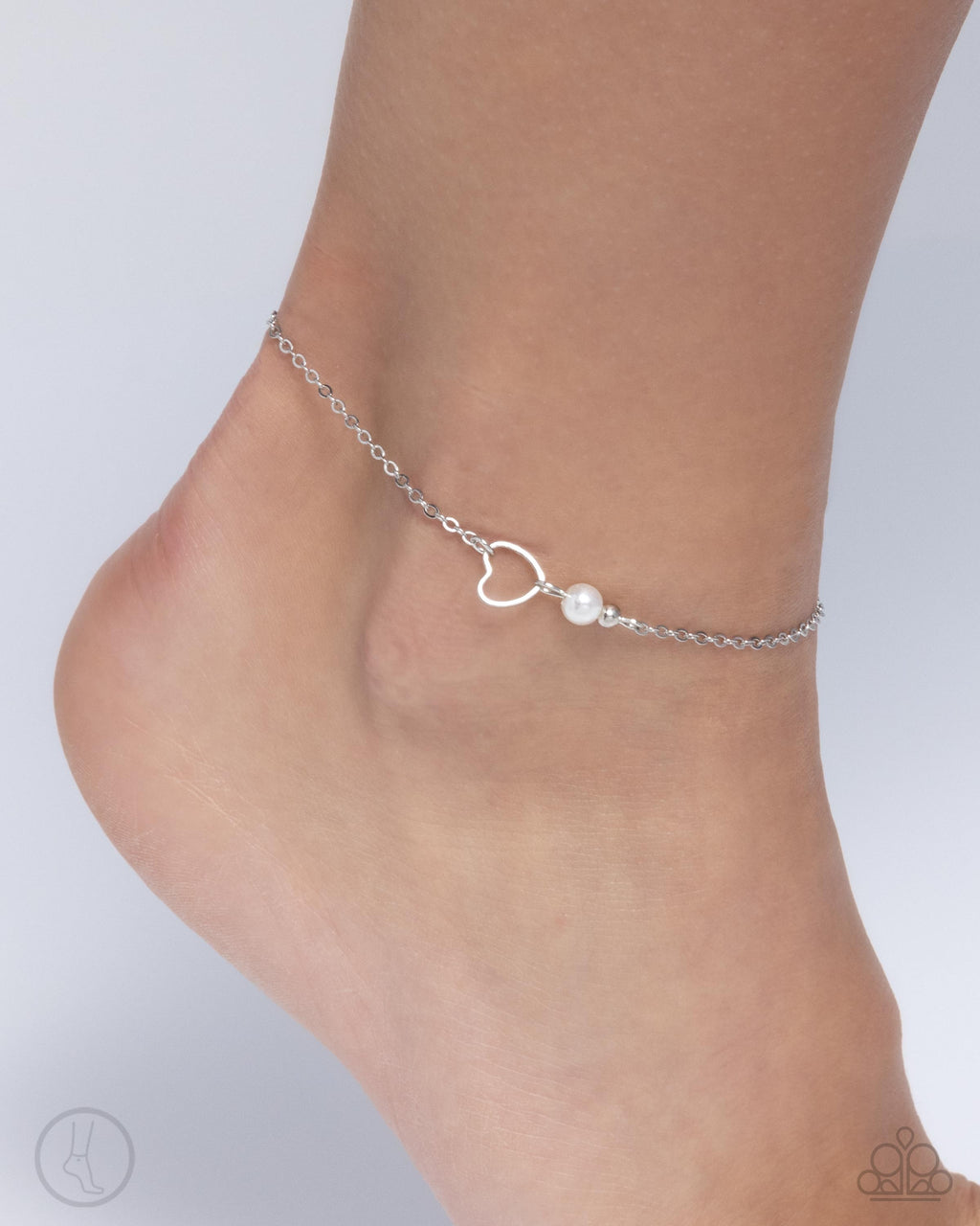 Paparazzi Affectionate Assertion - White Anklet