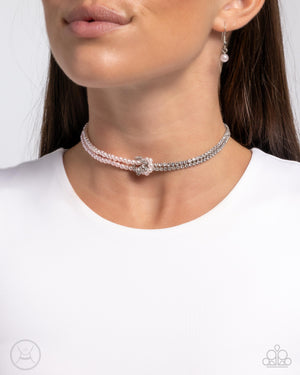 Paparazzi Twisted Twin - Pink Choker