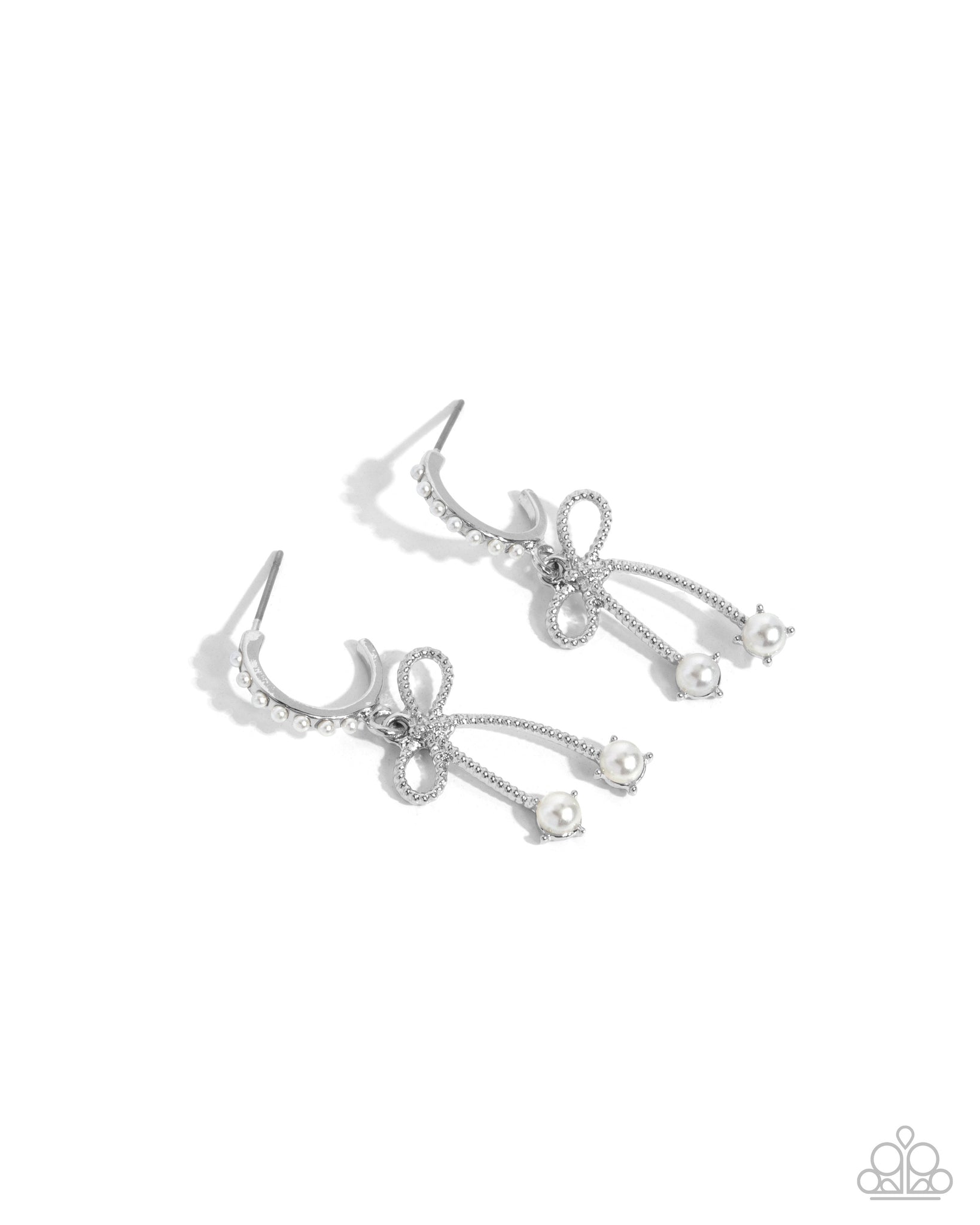 Paparazzi Charming Coquette - White Earrings