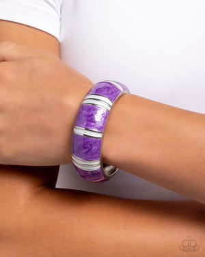 Paparazzi Pearly Persistence - Purple Bracelet