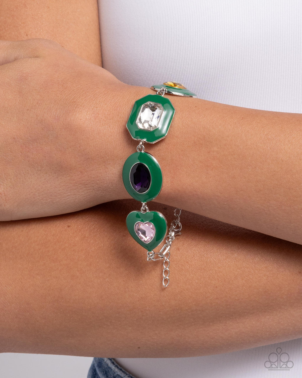 Paparazzi Glazed Guest - Green Bracelet