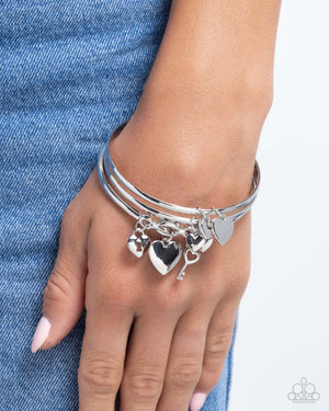 Paparazzi Sealed Sweetheart - Silver Bracelet