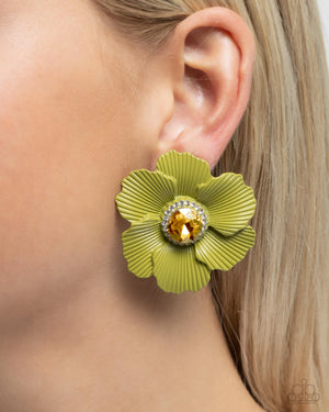 Paparazzi Organic Growth - Green Earrings