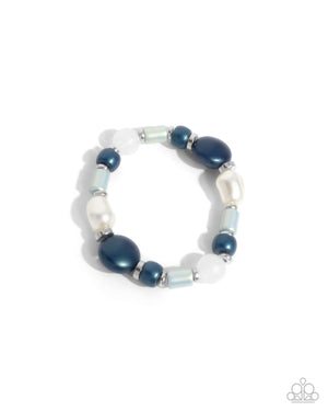 Paparazzi Captivating Can-Can Blue Necklace & Charming Can-Can Blue Bracelet