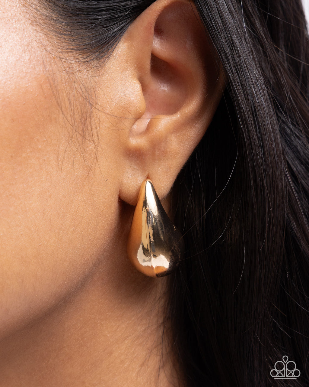 Paparazzi Raindrop Reveal - Gold Earrings