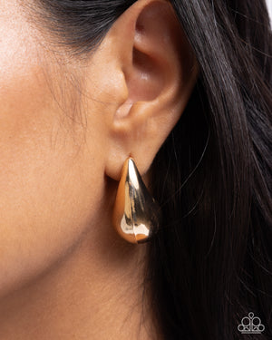 Paparazzi Raindrop Reveal - Gold Earrings