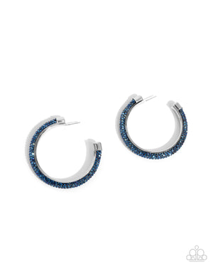 Paparazzi Chiseled Crescendo - Blue Earrings