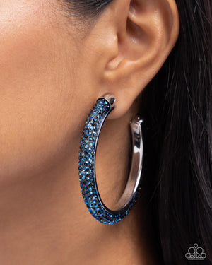 Paparazzi Chiseled Crescendo - Blue Earrings