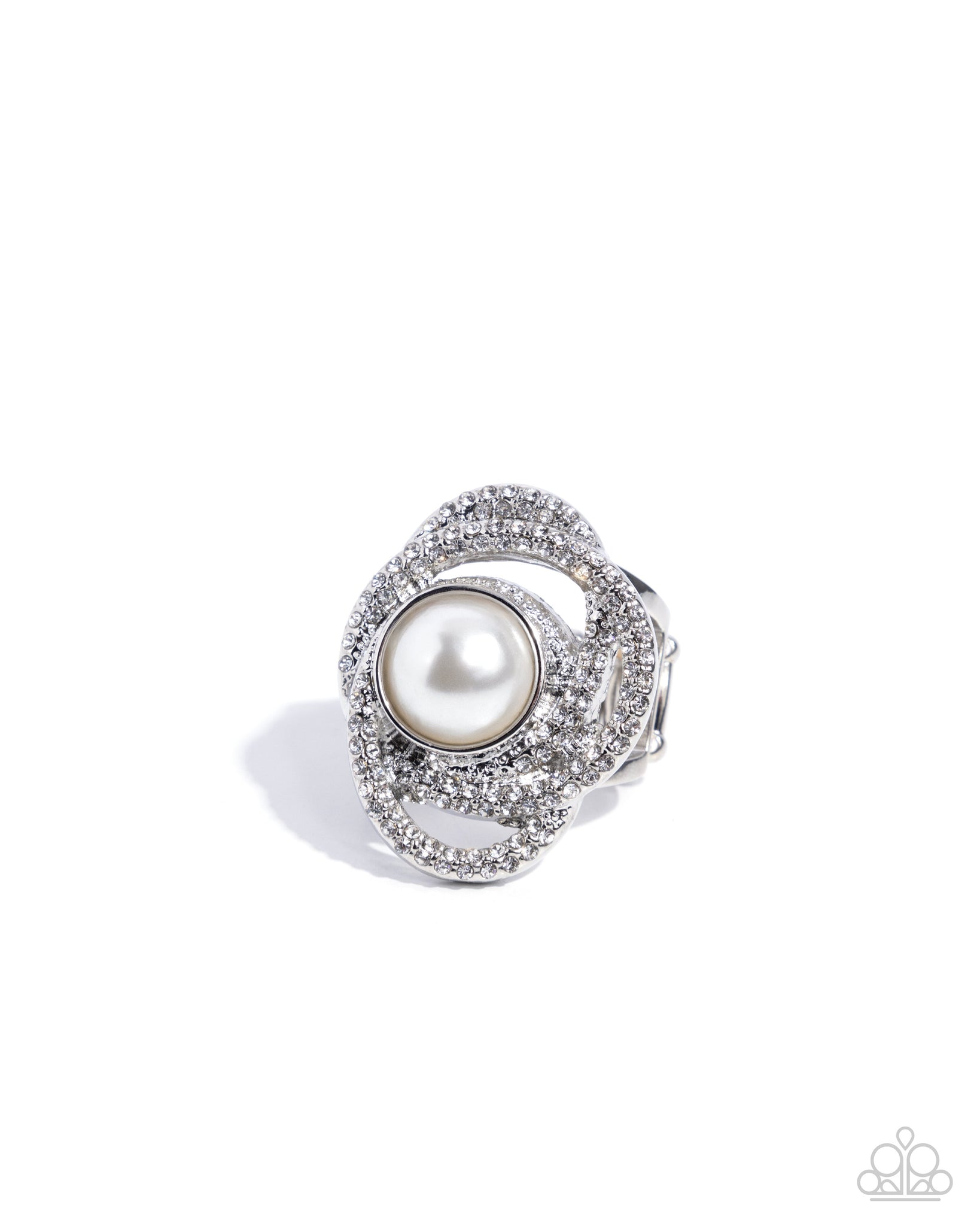 Paparazzi Concentric Chic - White Ring
