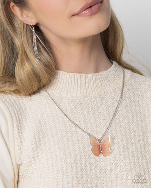 Paparazzi Fine Flight - Pink Necklace & Free-Spirited Flight - Pink Ring