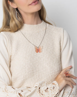 Paparazzi Fine Flight - Pink Necklace & Free-Spirited Flight - Pink Ring
