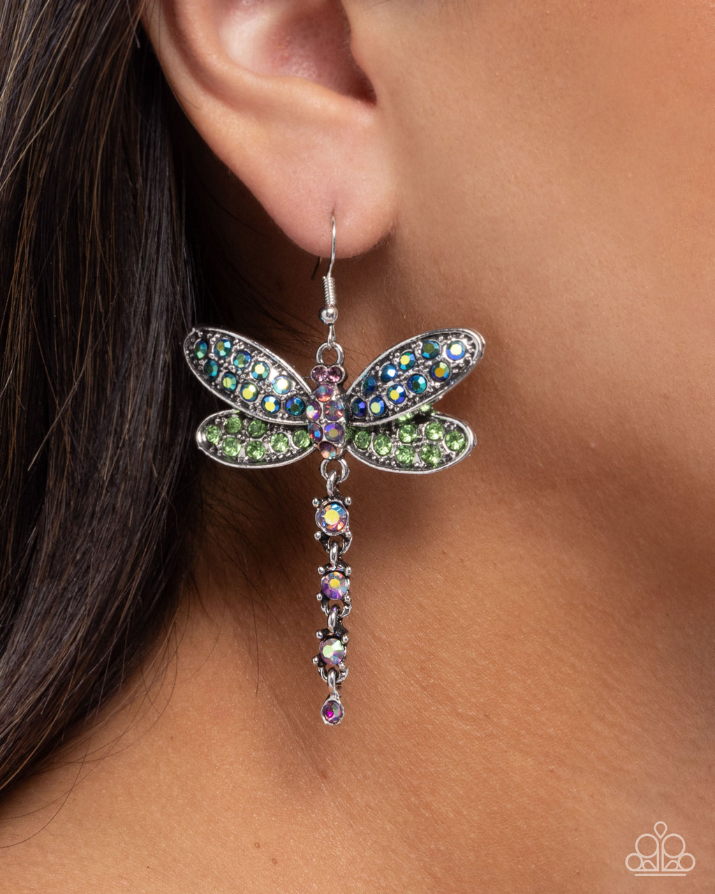Paparazzi Hey, I Heard You Were A Wild One - Green Earrings