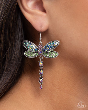 Paparazzi Hey, I Heard You Were A Wild One - Green Earrings