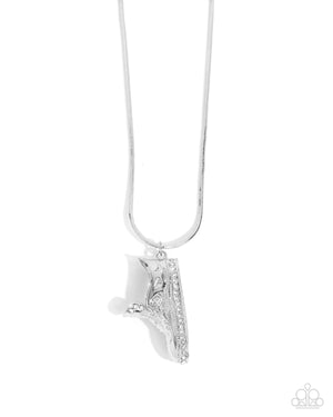 Paparazzi Sneaker Shimmer - White Necklace