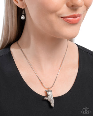 Paparazzi Sneaker Shimmer - White Necklace