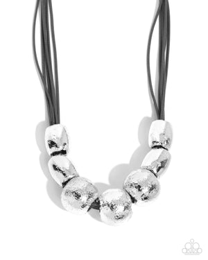 Paparazzi Powerhouse Push - Silver Necklace