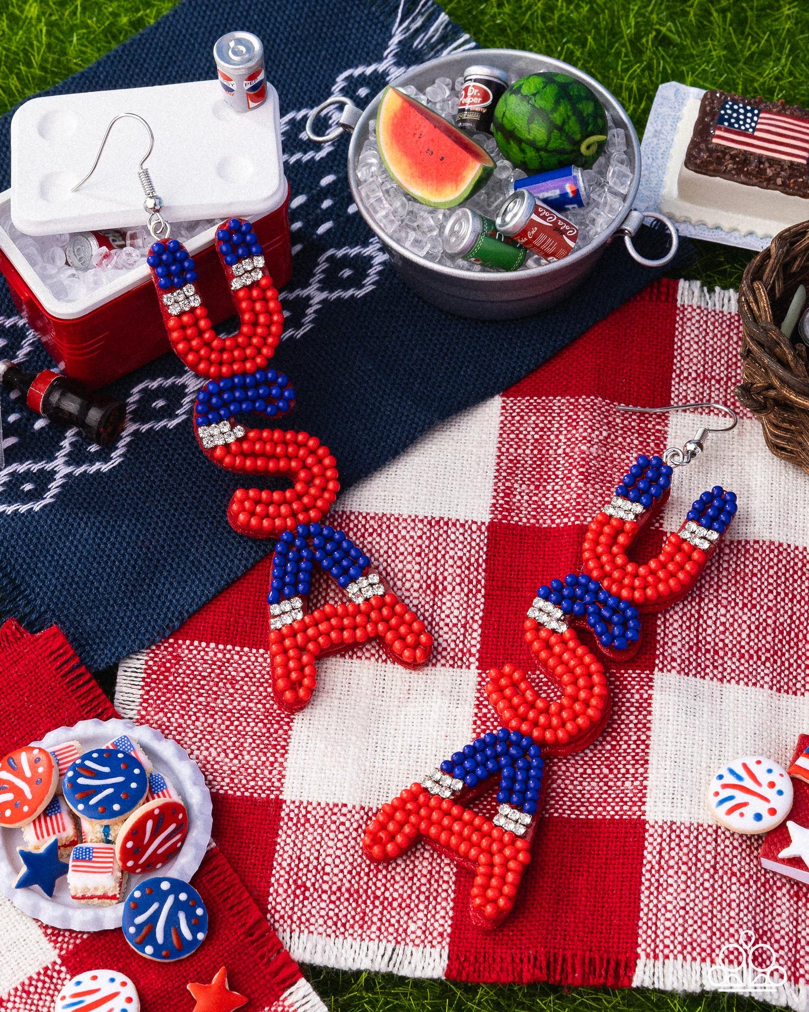 Paparazzi Pampered Patriot - Multi Earrings