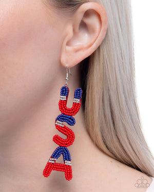 Paparazzi Pampered Patriot - Multi Earrings