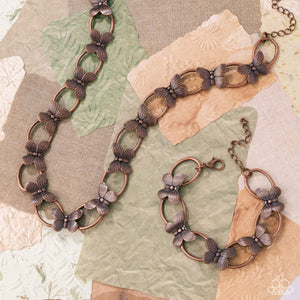 Paparazzi Butterfly Build Copper Necklace & Fluttering Fabrication Copper Bracelet