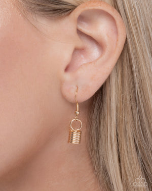 Paparazzi Carefree Coils - Gold Necklace