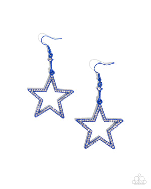 Paparazzi Steady Stars - Blue Earrings