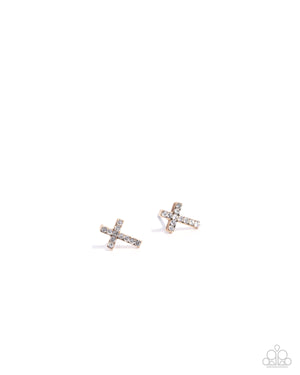Paparazzi Sacred Shimmer - Gold Earrings