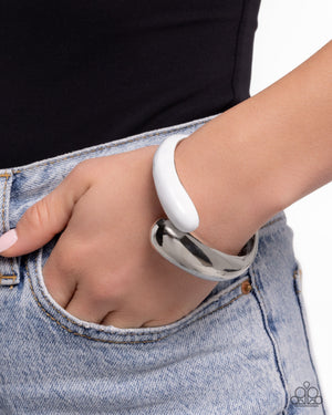 Paparazzi Painted Partner - White Bracelet