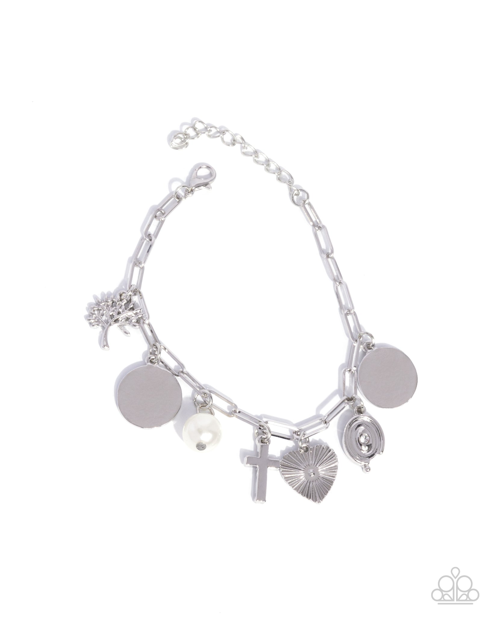 Paparazzi Charm Commitment - White Bracelet