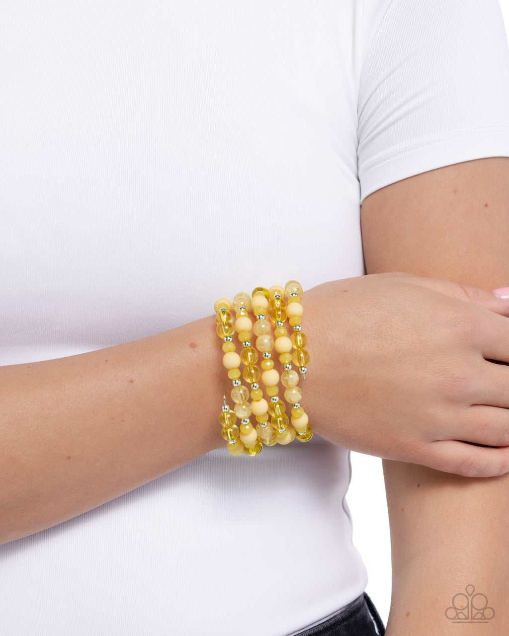 Paparazzi Colorful Chorus - Yellow Bracelet