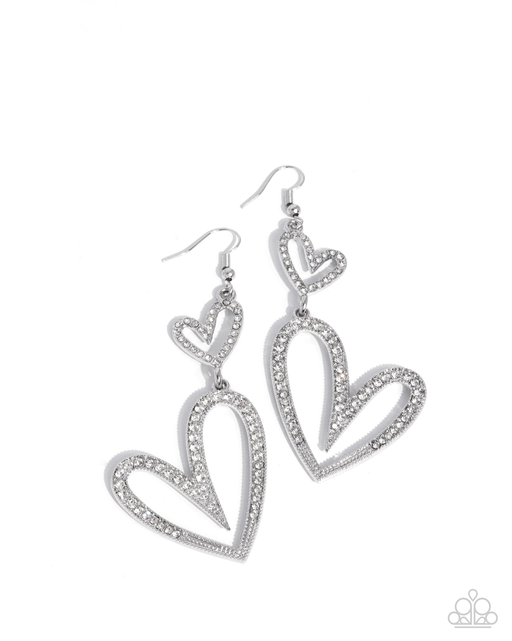 Paparazzi Power Couple - White Earrings