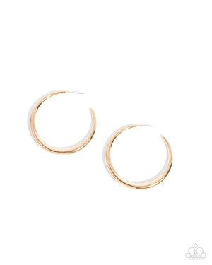 Paparazzi Sleek Selvage - Gold Earrings