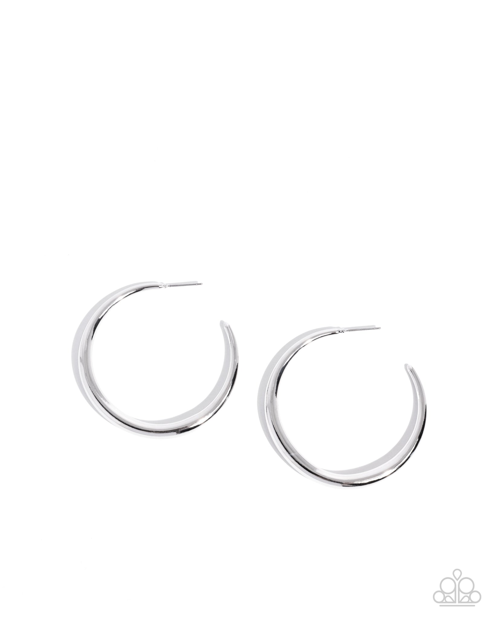 Paparazzi Sleek Selvage - Silver Earrings