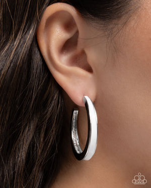 Paparazzi Painted Prowess - White Earrings