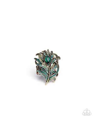Paparazzi Polished Peacock - Brass Ring