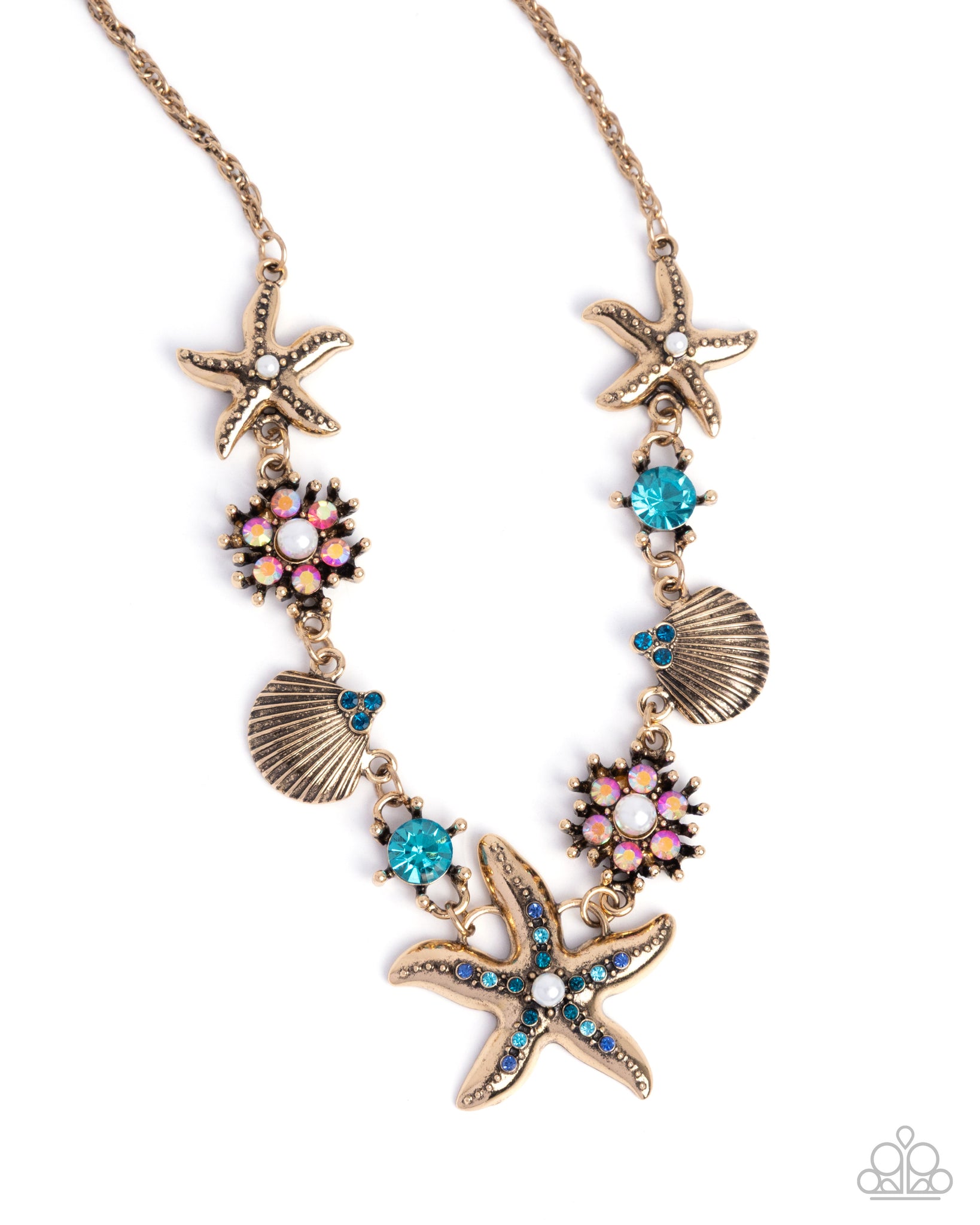 Paparazzi Starfish Song - Blue Necklace & Starfish Single - Blue Bracelet